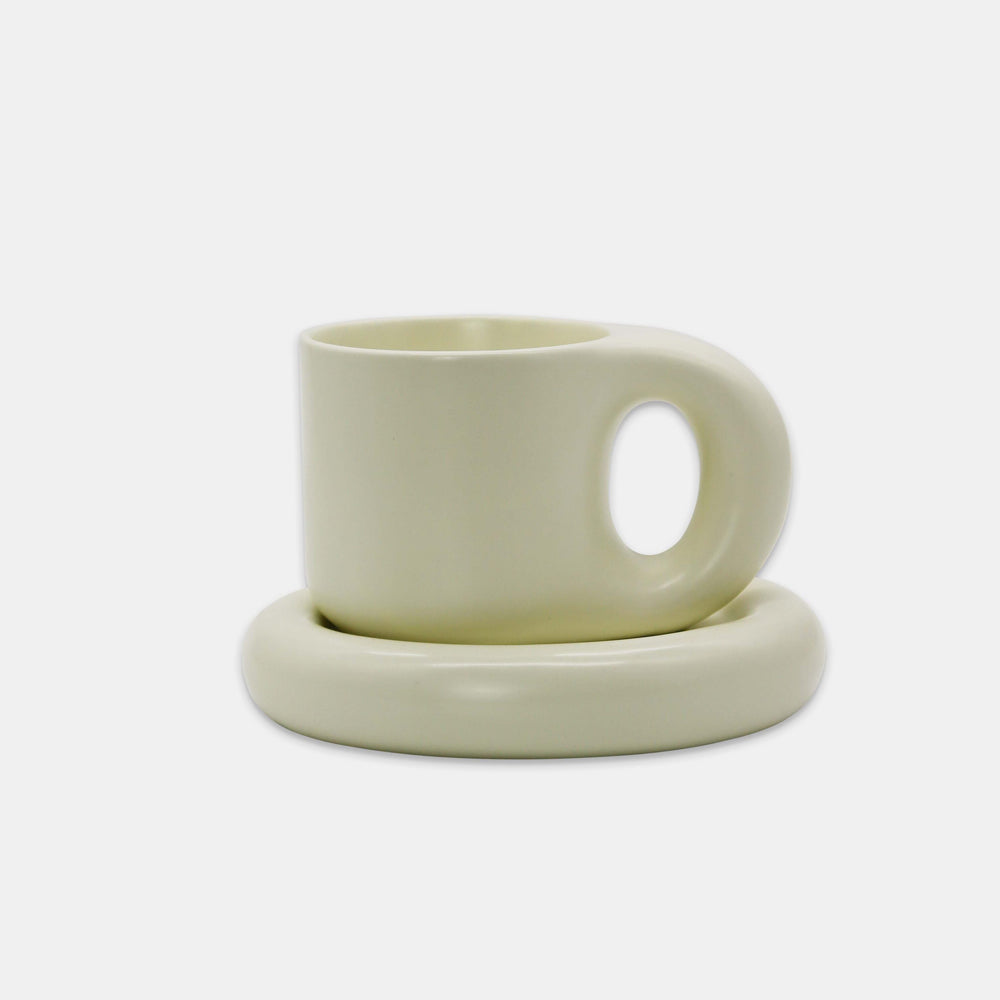 Chubby Mug & Saucer Set