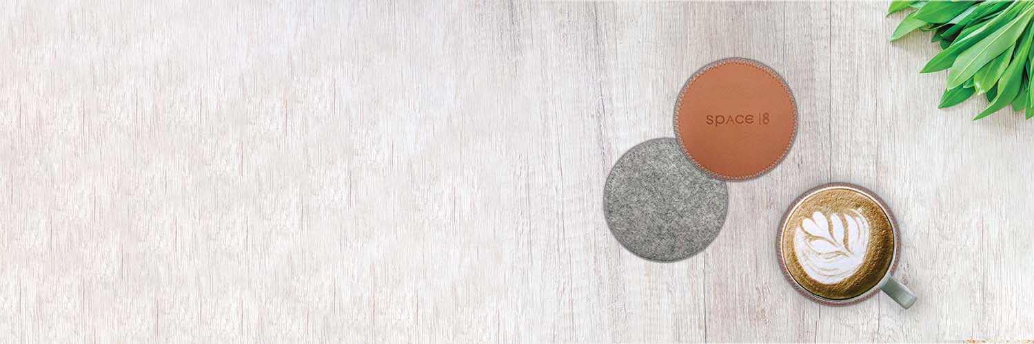 Eco-felt coasters with a soft & durable design