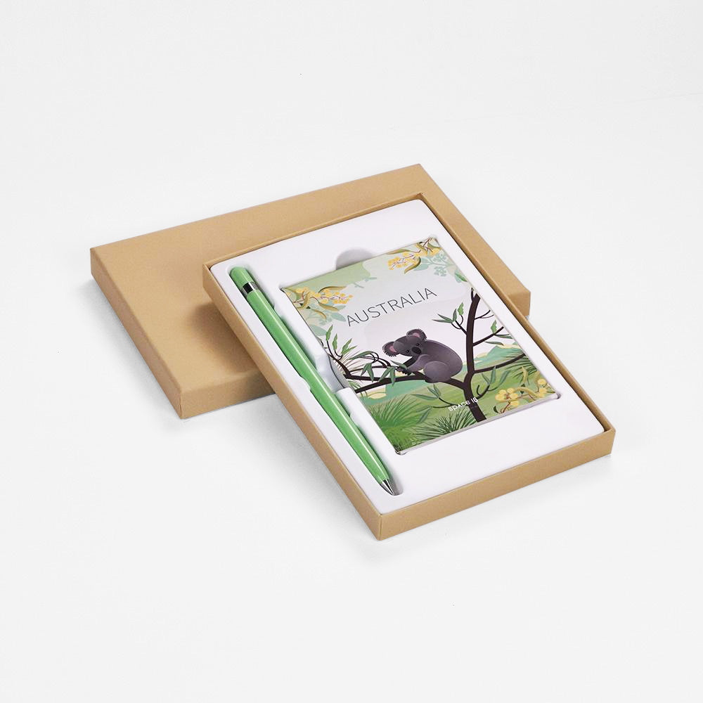 Slimline Eternal Pen - Australian Animals Notebook Set - Space 18 Australia