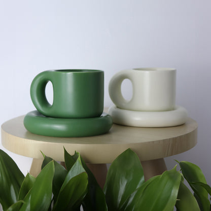 Chubby Mug & Saucer Set