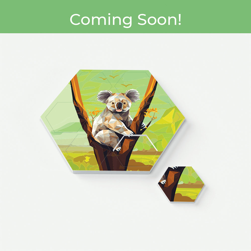 Eco-Felt Hexagon Coaster Set - Australian Animals